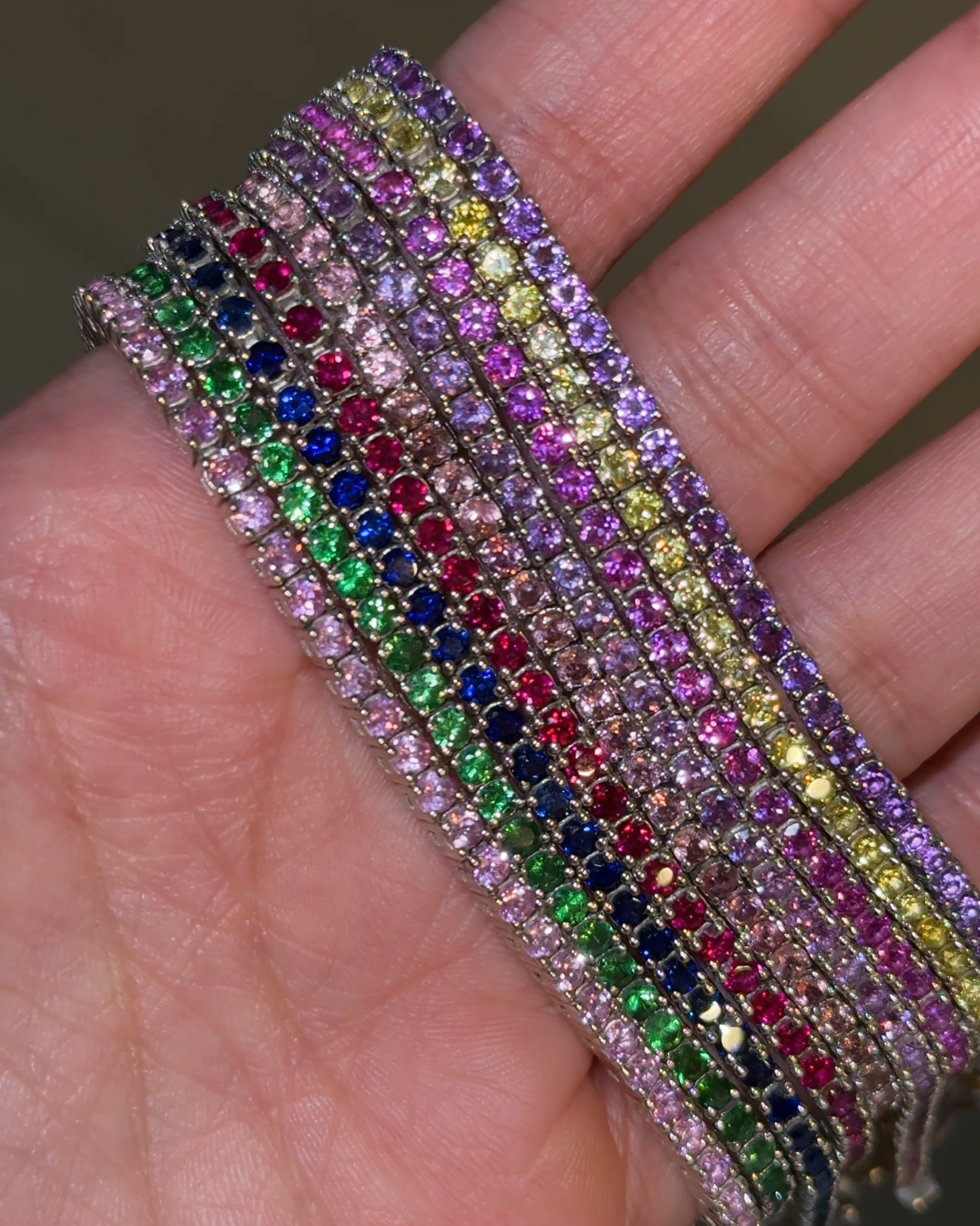 Lucie Round Tennis Bracelet Sterling Silver