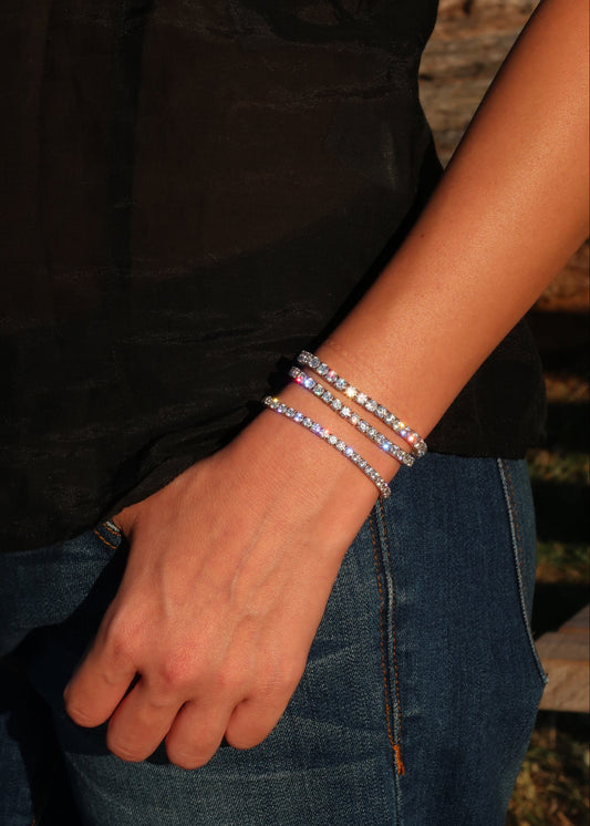 Timeless Round Cut Tennis Bracelet Sterling Silver