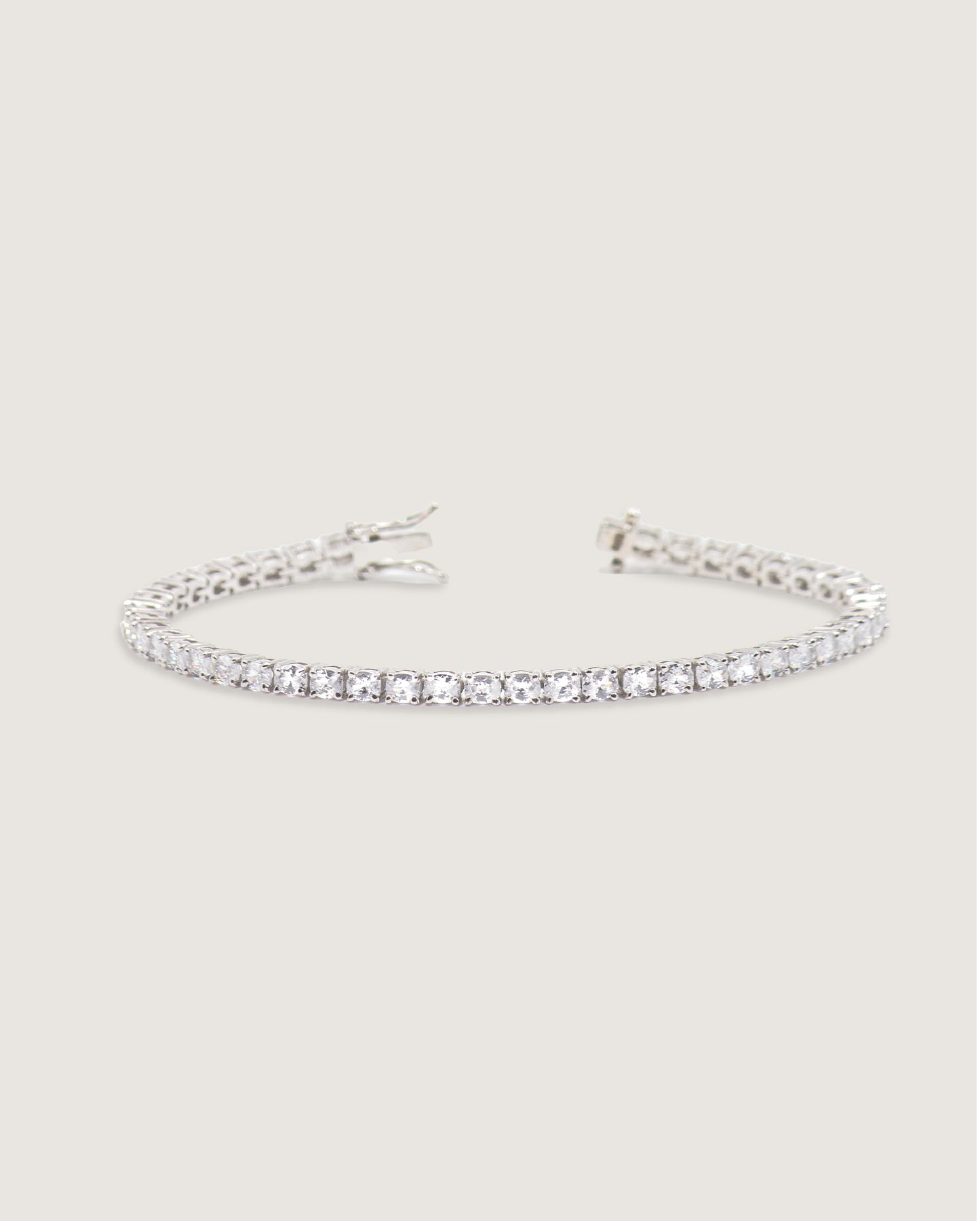 Seraphina Oval Tennis Bracelet petite detail — oval-cut stones, sterling silver — Stone Symphony
