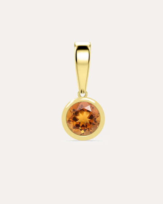 Aurelle Bezel Birthstone Charm in Citrine