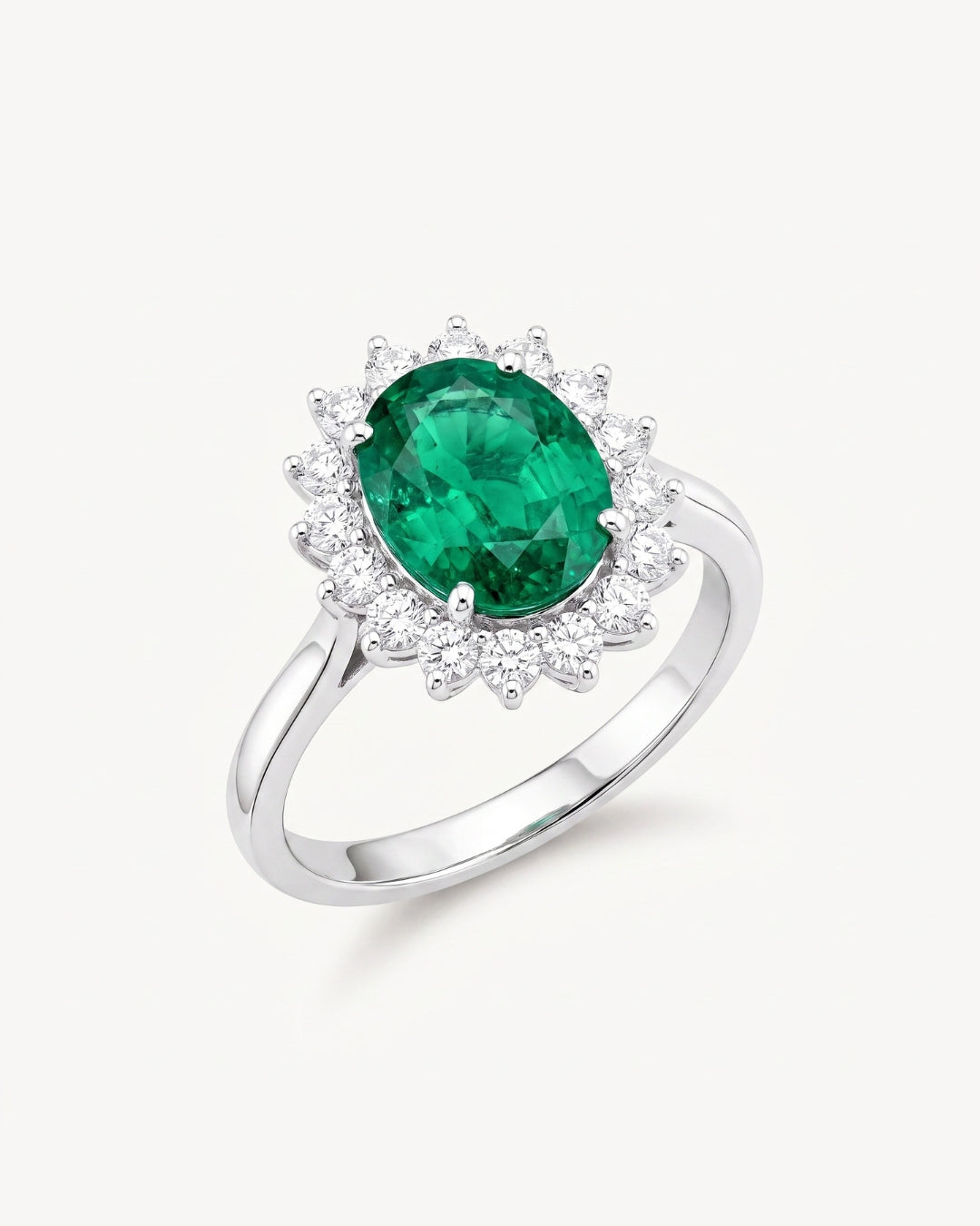 Sunshine Daisy Ring in Emerald