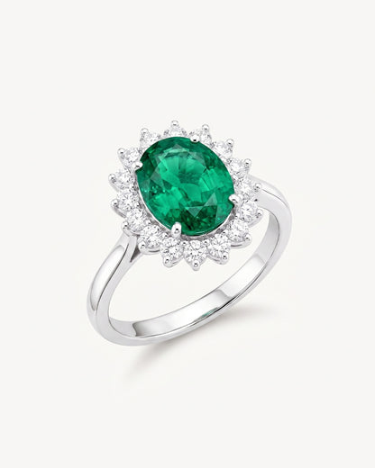 Sunshine Daisy Ring in Emerald