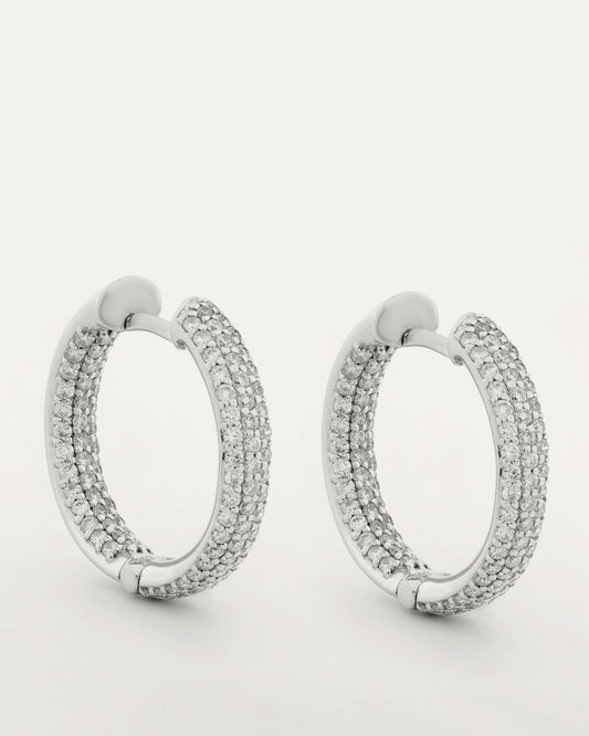Diamond Pavé Hoops