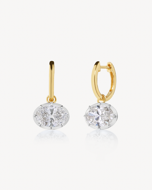 Helena Oval Drop Earrings