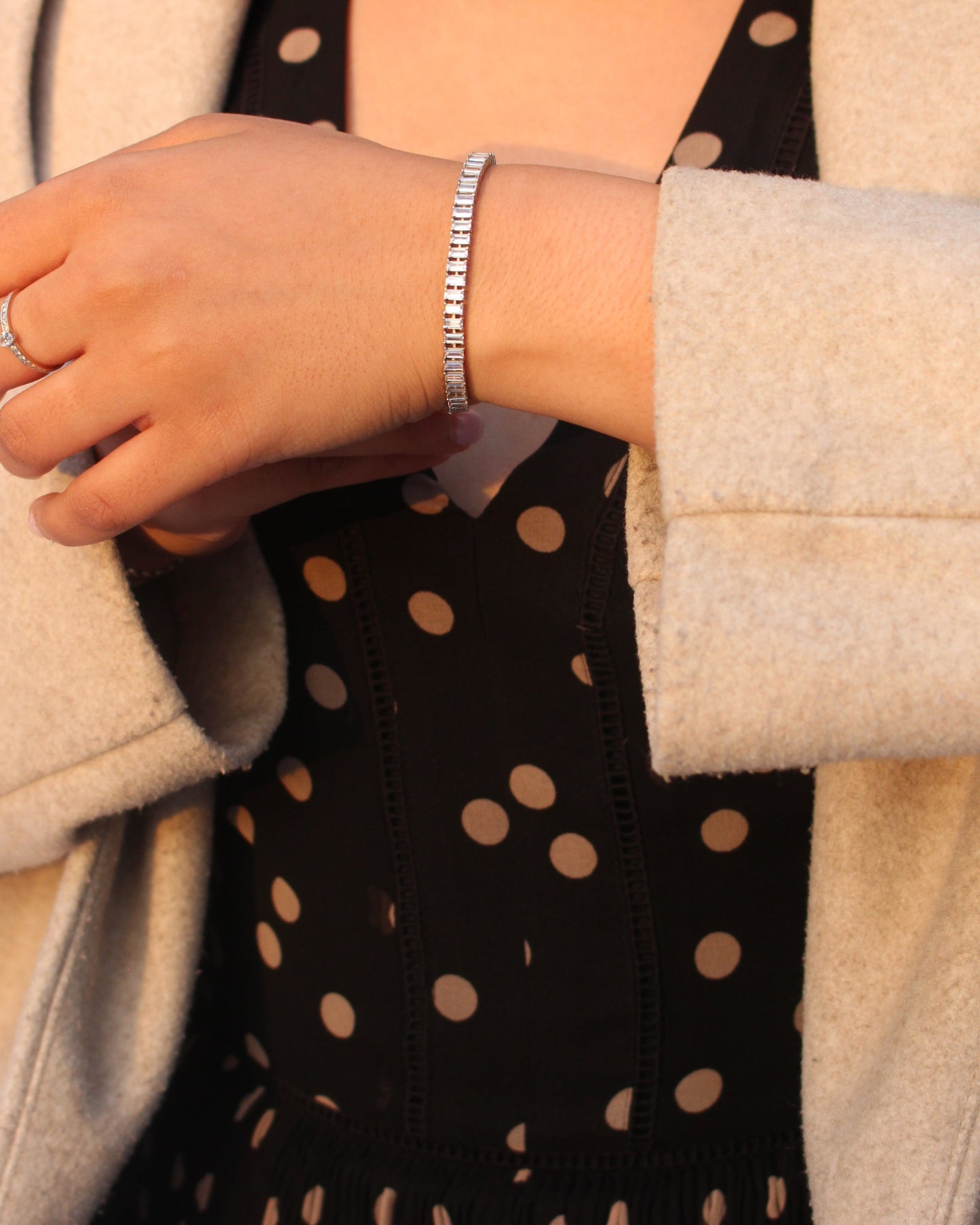 Aura Vertical Baguette Tennis Bracelet