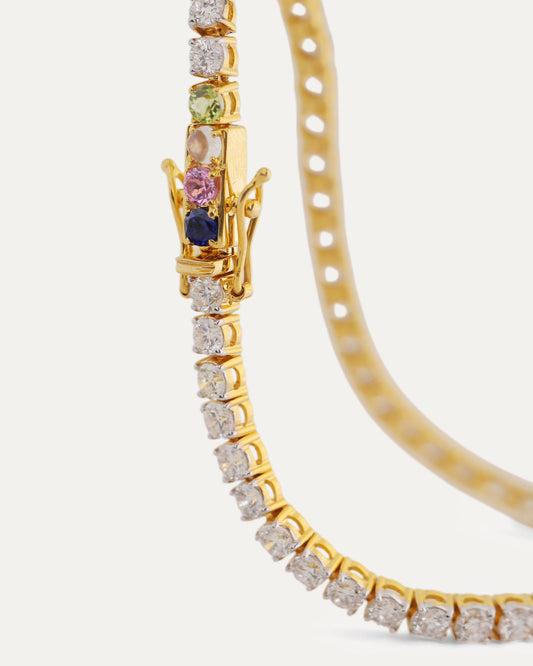 Kin Birthstone Diamond Tennis Bracelet