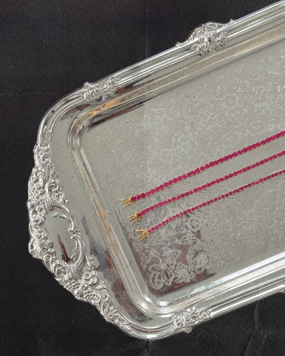 Classic Ruby Tennis Bracelet 18K Gold Vermeil